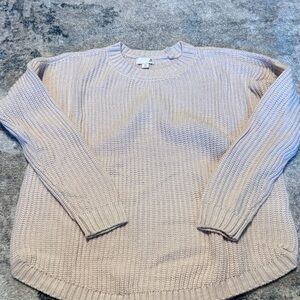 SO Women's Light Beige Crew Neck Sweater